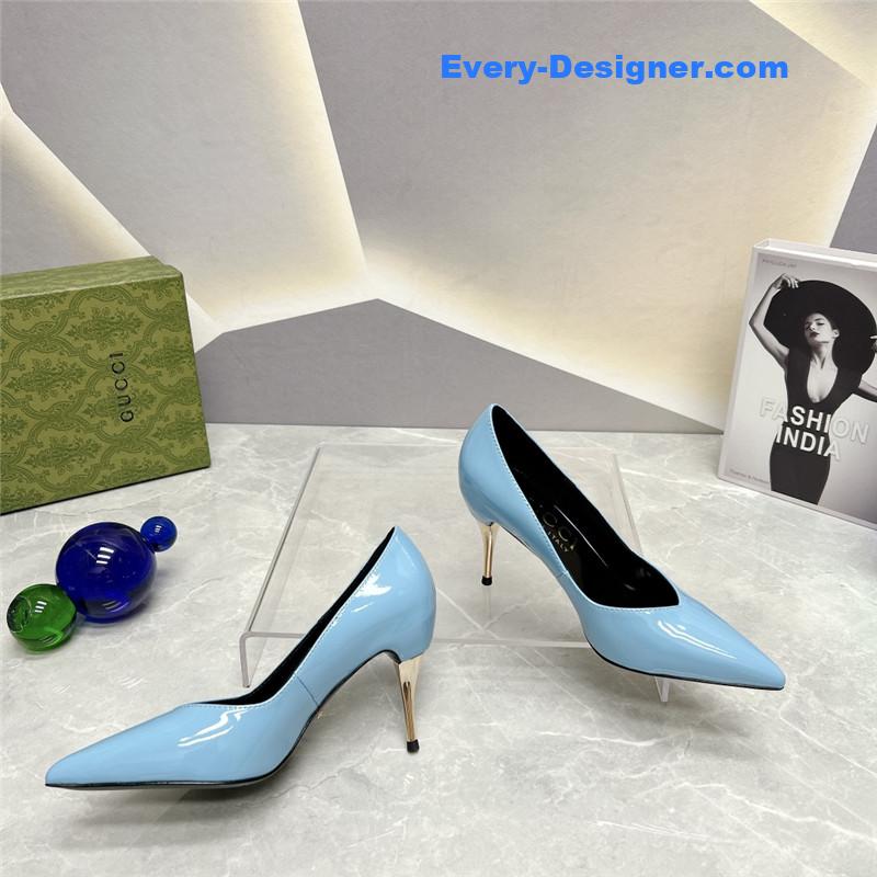 Gvc*1 pointed toe metal high-heeled shoes