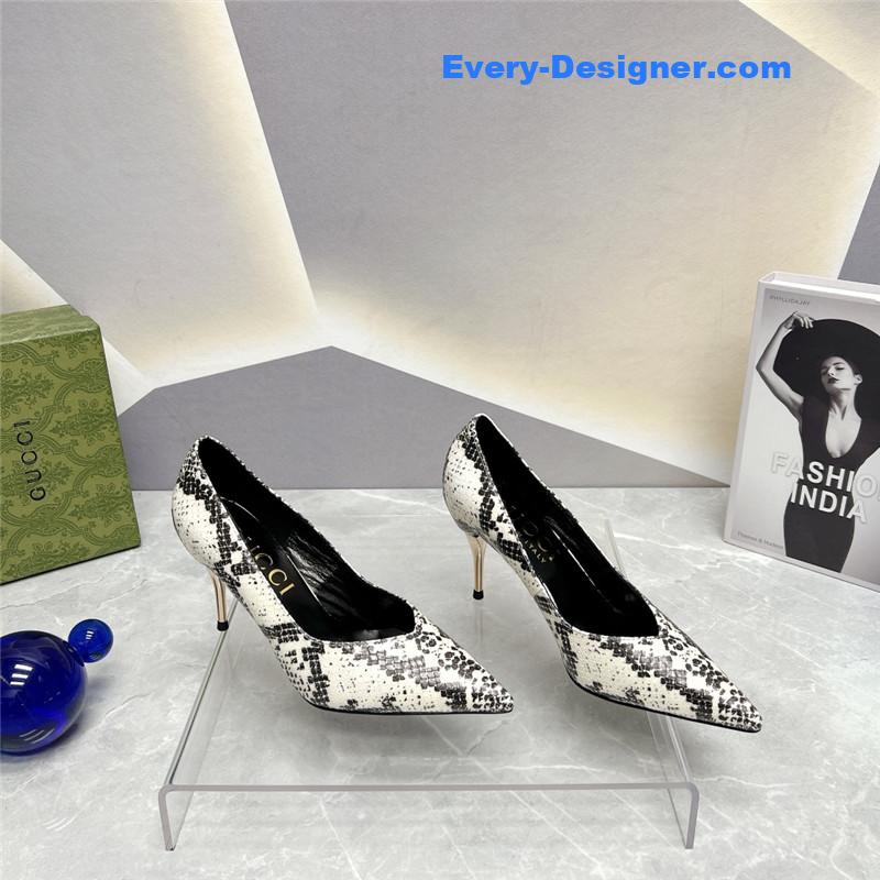Gvc*1 pointed toe metal high-heeled shoes