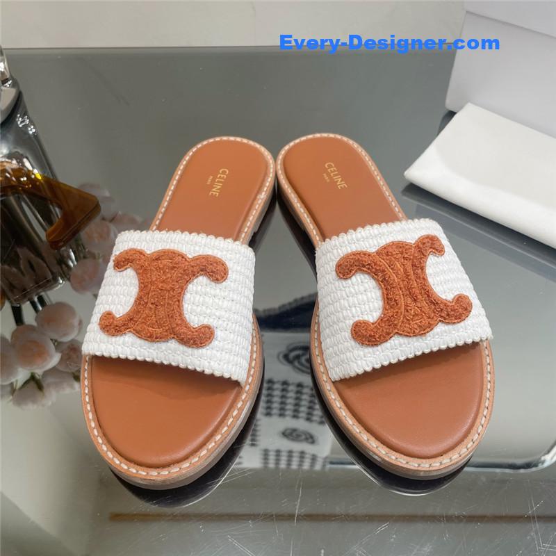 Ce1i*e new arc de triomphe retro roman slippers