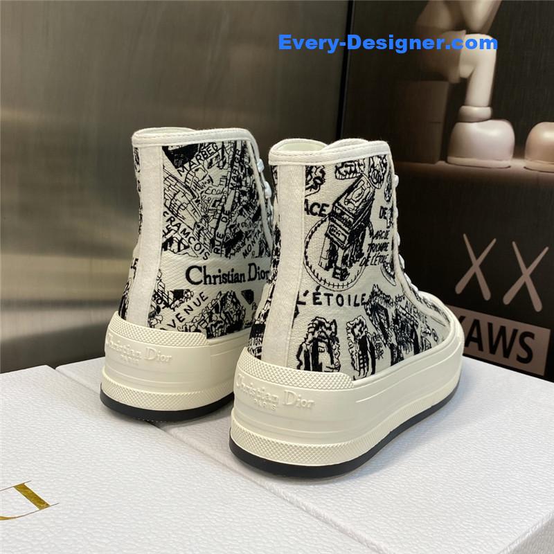 D10r couple models thick bottom strap high top casual shoes
