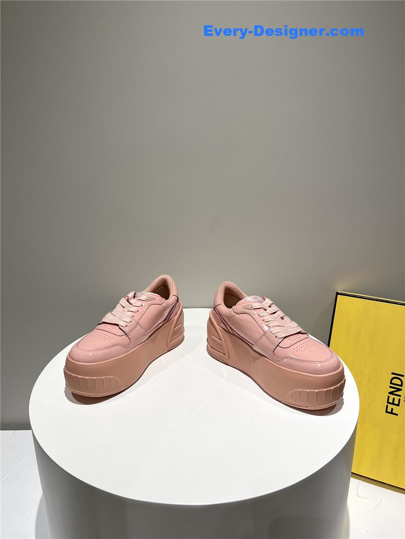 f**di platform shoes in S*per soft patent leather