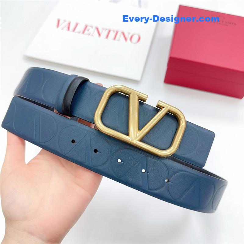 Va1e*ntin0 new double-sided top layer cowhide belt
