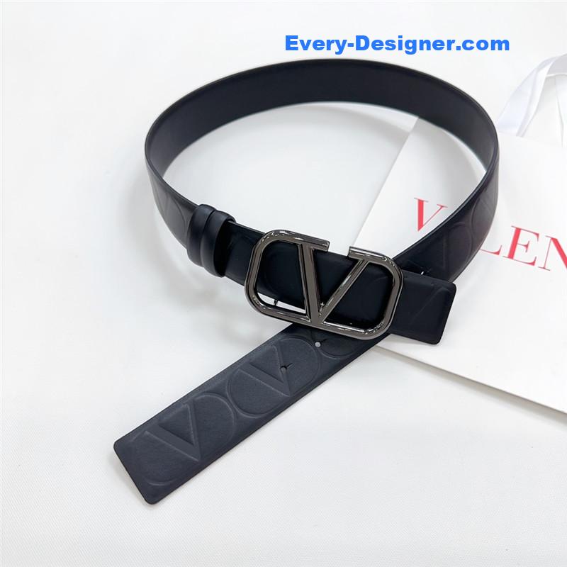 Va1e*ntin0 new double-sided top layer cowhide belt