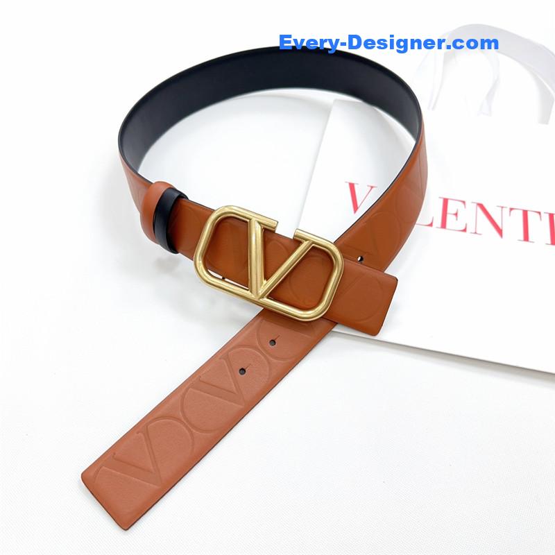 Va1e*ntin0 new double-sided top layer cowhide belt