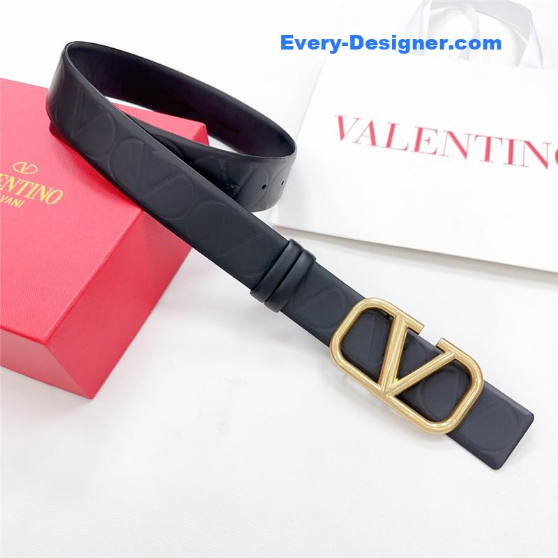 Va1e*ntin0 new double-sided top layer cowhide belt