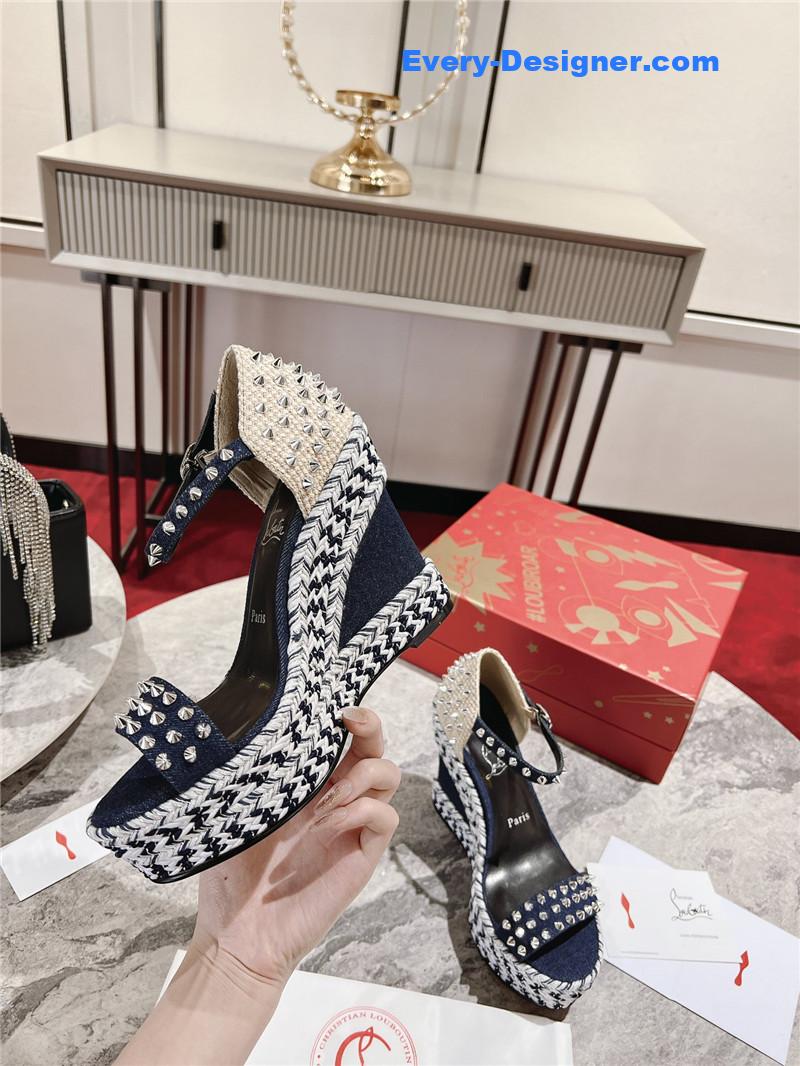 Chr1st1an louboutin mafaldina zeppa wedge sandals