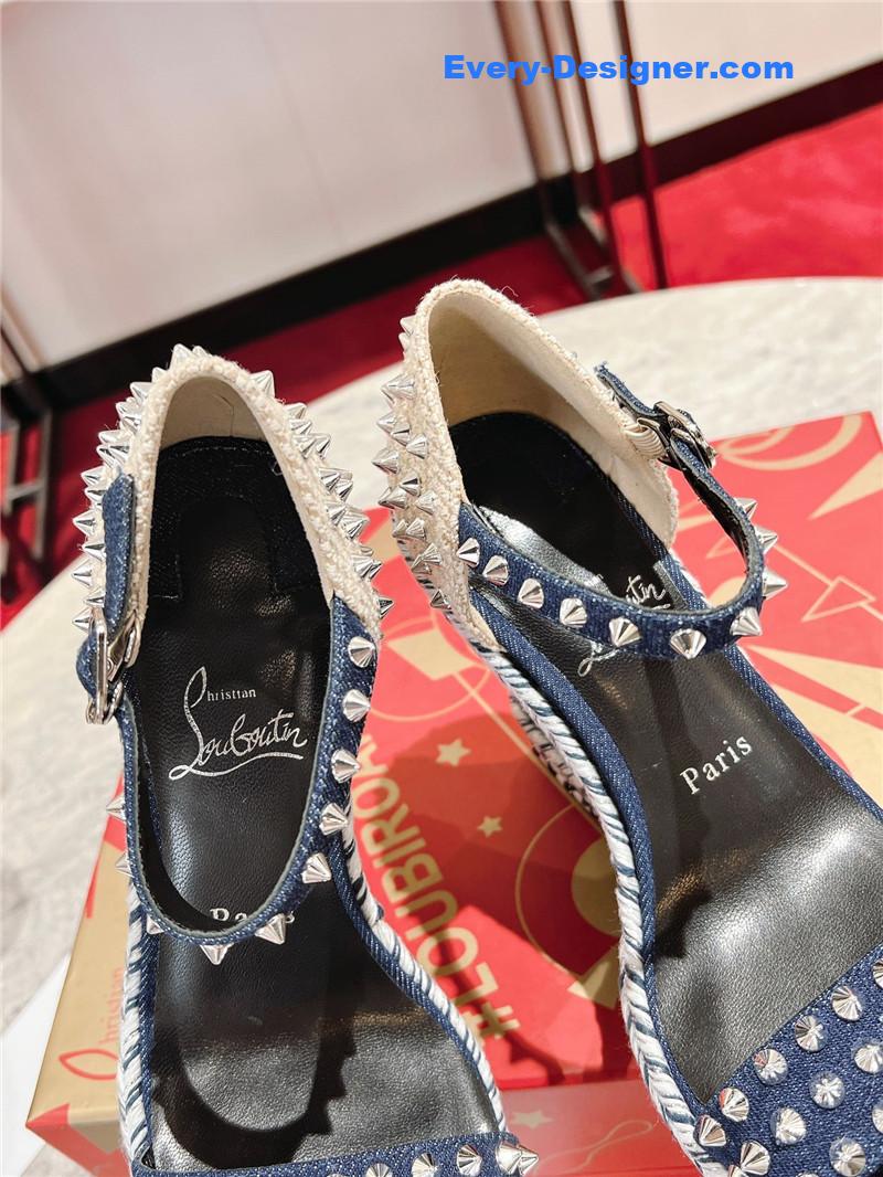Chr1st1an louboutin mafaldina zeppa wedge sandals