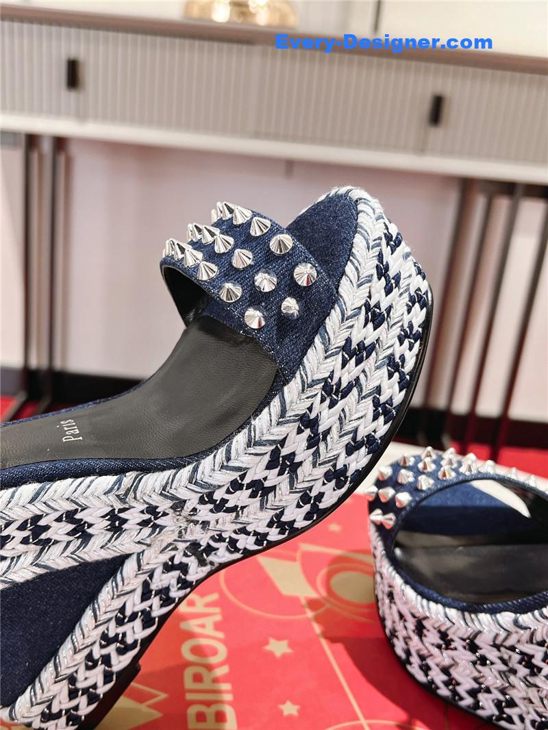 Chr1st1an louboutin mafaldina zeppa wedge sandals