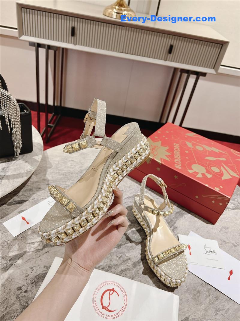 Chr1st1an louboutin wedge sandals