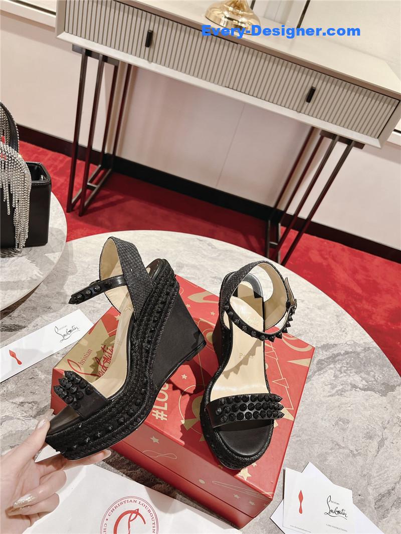 Chr1st1an louboutin mafaldina zeppa wedge sandals