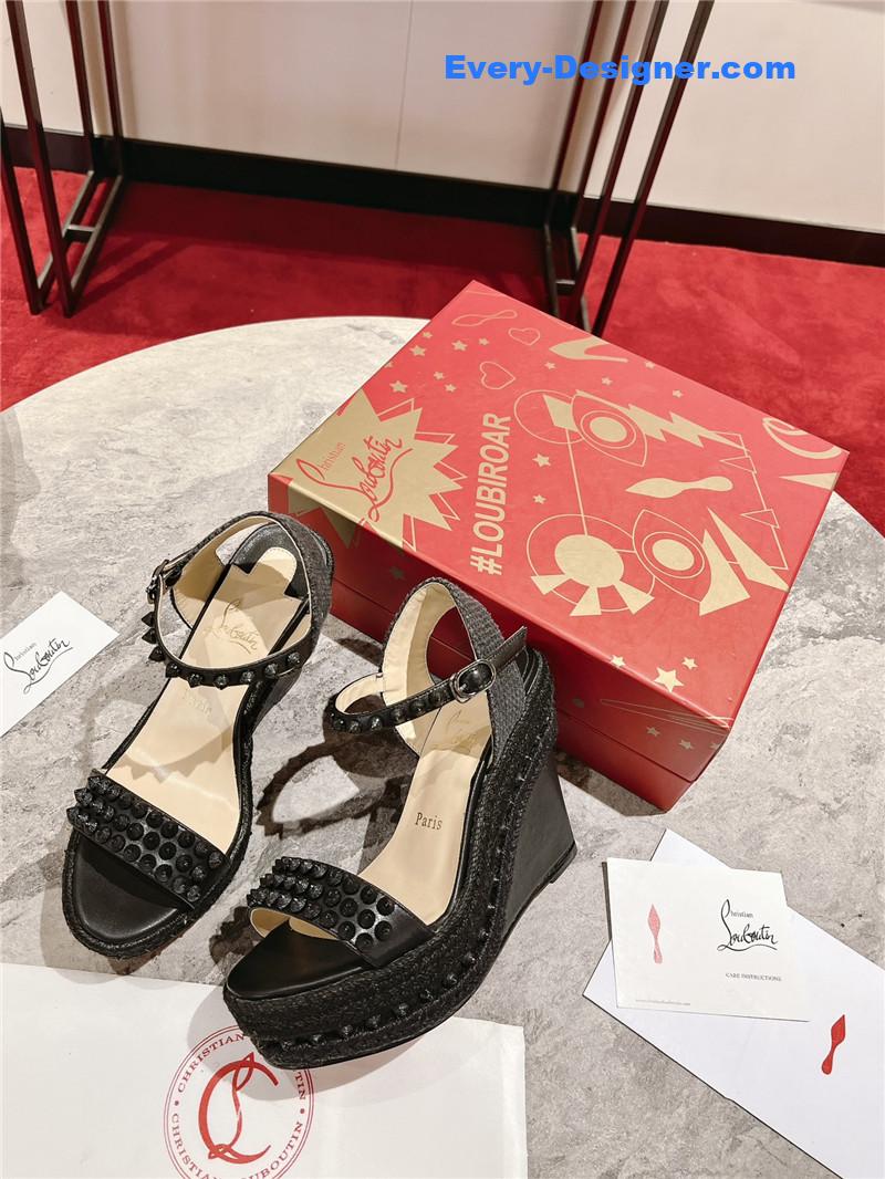 Chr1st1an louboutin mafaldina zeppa wedge sandals