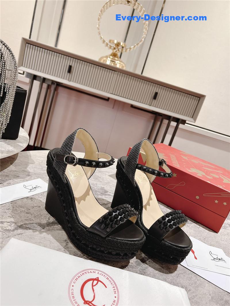 Chr1st1an louboutin mafaldina zeppa wedge sandals