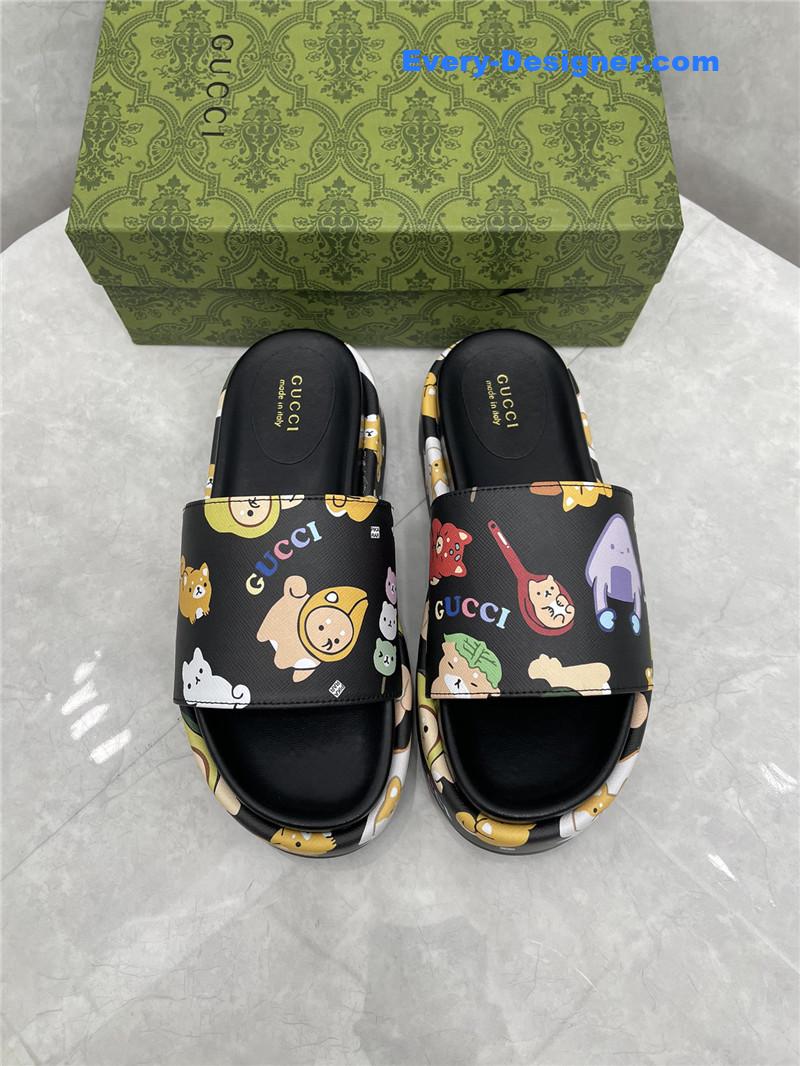 Gvc*1 new animal graffiti platform slippers