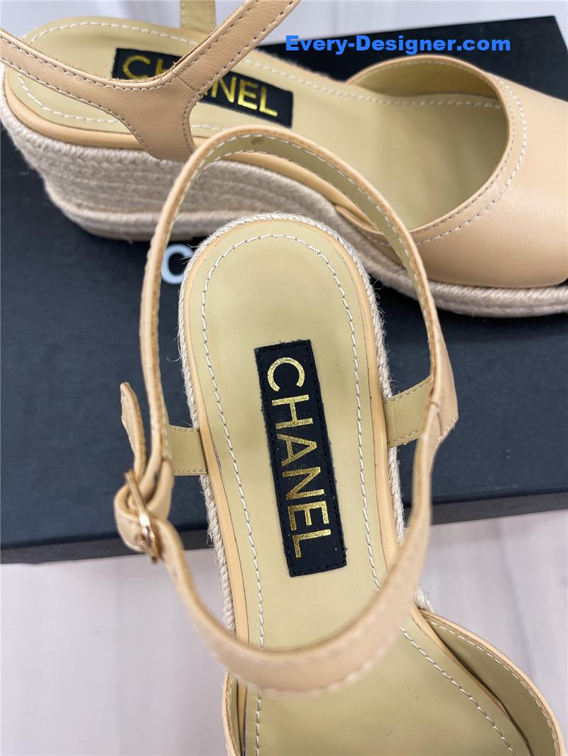 CC wedge platform sandals