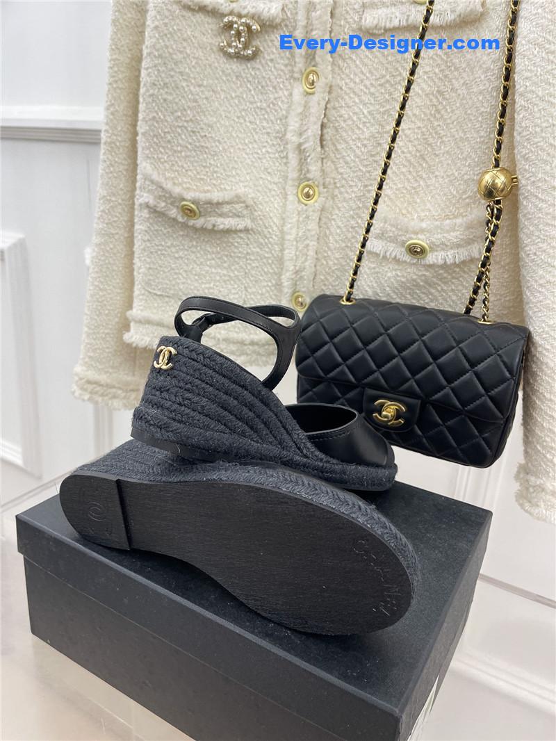CC wedge platform sandals