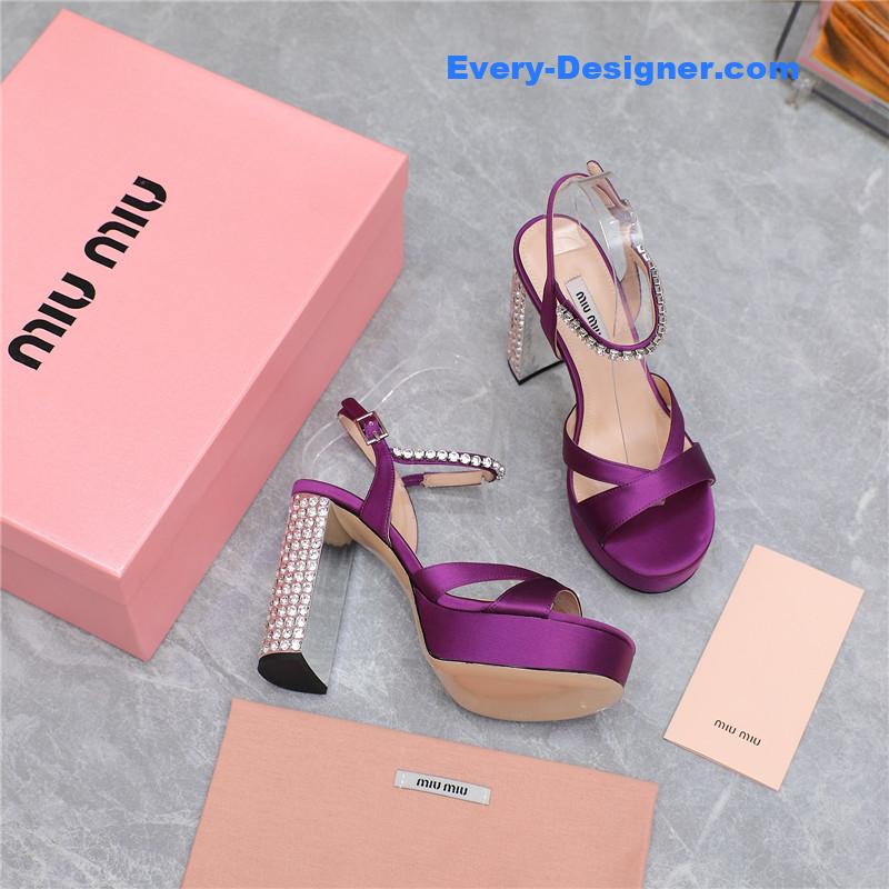 M1um1u high-heeled chunky-heeled sandals
