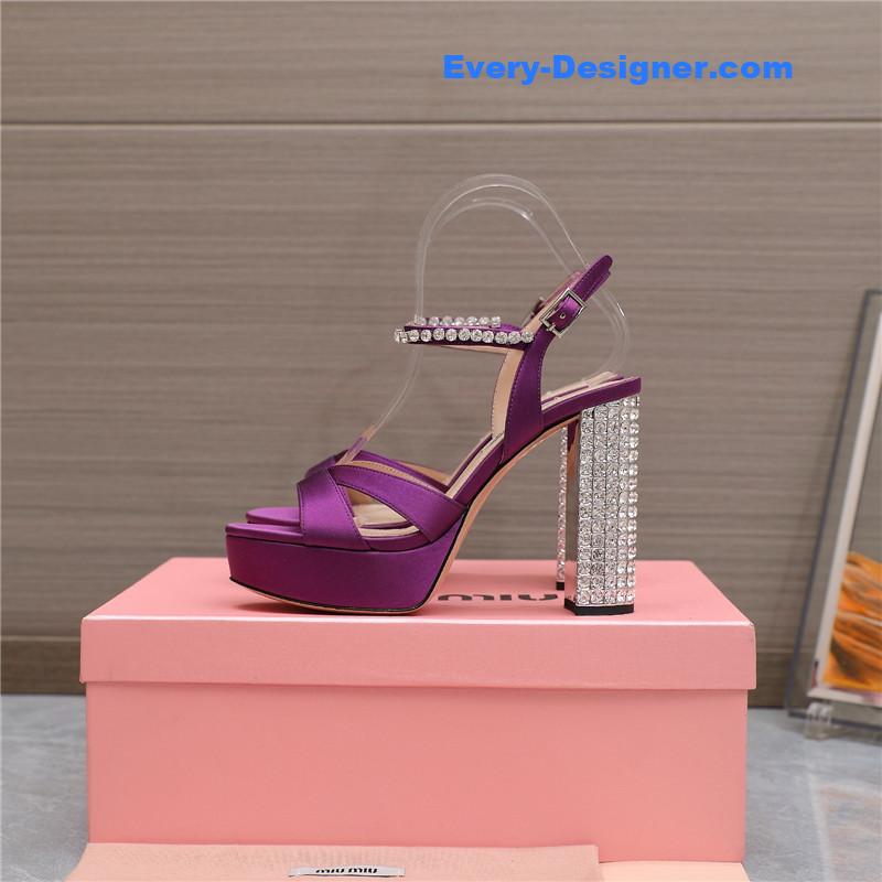M1um1u high-heeled chunky-heeled sandals
