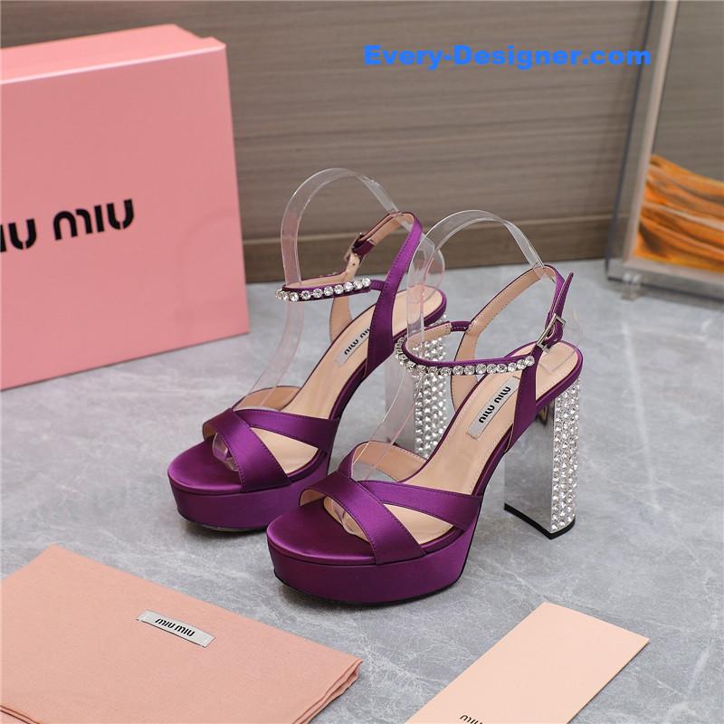 M1um1u high-heeled chunky-heeled sandals