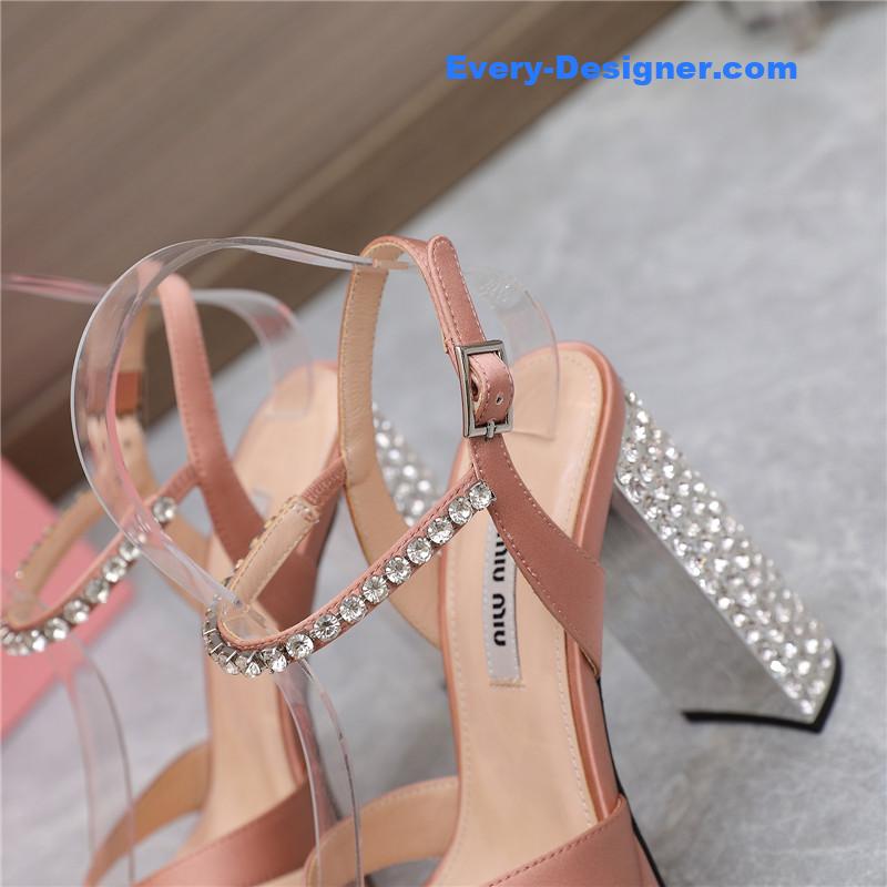 M1um1u high-heeled chunky-heeled sandals