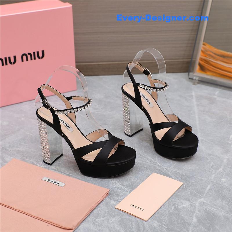 M1um1u high-heeled chunky-heeled sandals