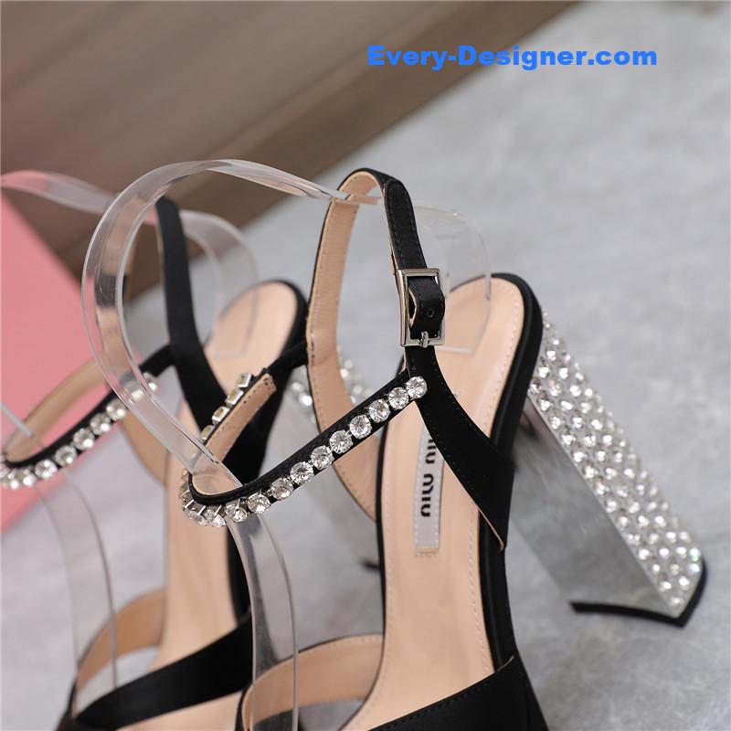 M1um1u high-heeled chunky-heeled sandals