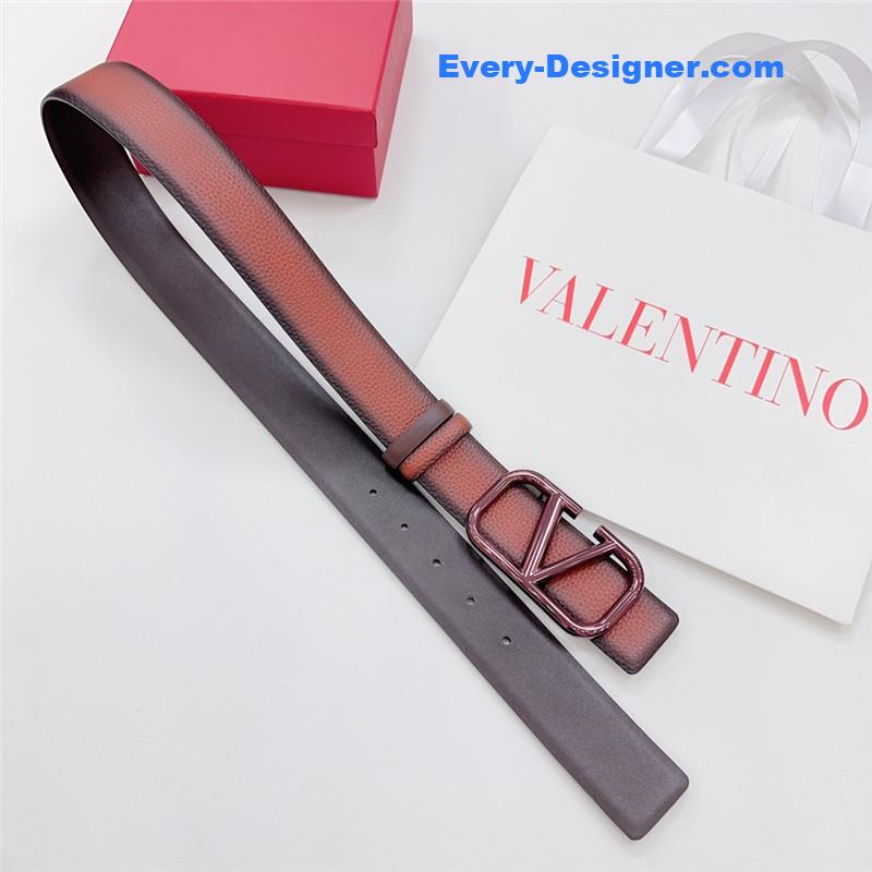 Va1e*ntin0 new double-sided top layer cowhide belt