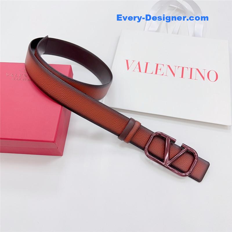 Va1e*ntin0 new double-sided top layer cowhide belt