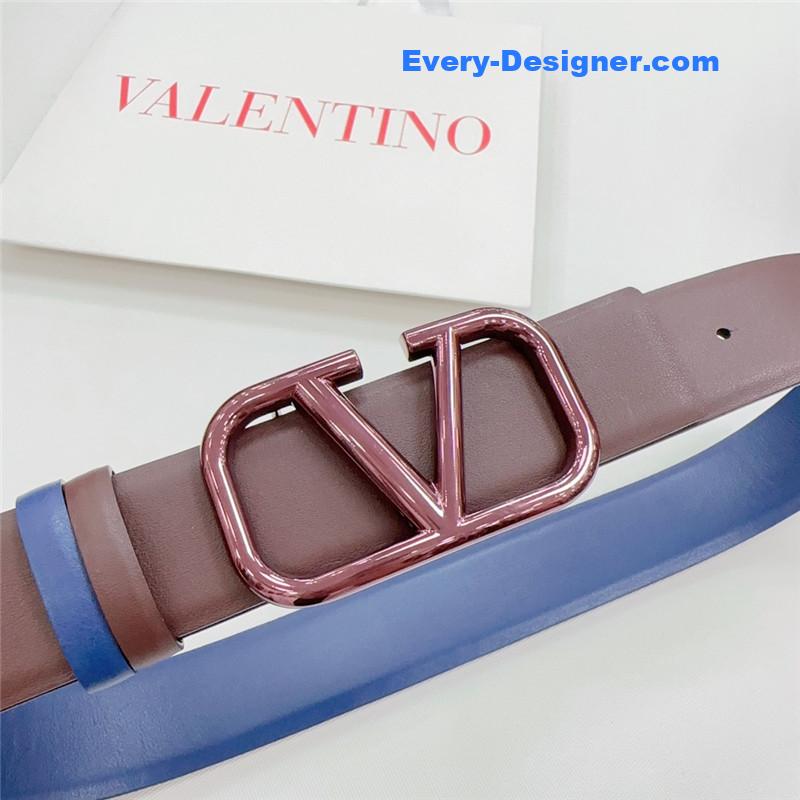 Va1e*ntin0 new double-sided top layer cowhide belt