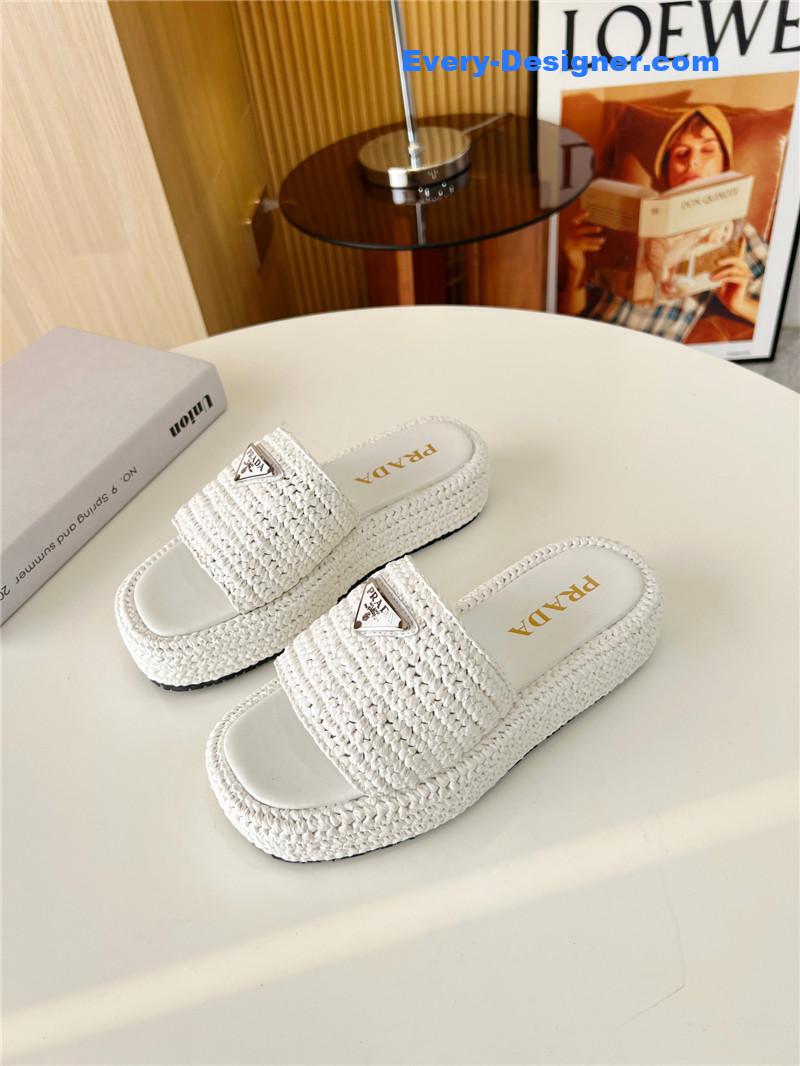 Pra*a hand-woven slippers