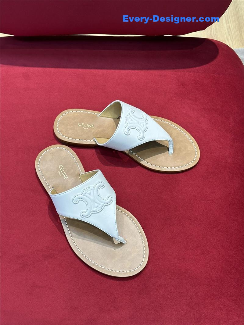 Ce1i*e arc de triomphe flip flops in leather