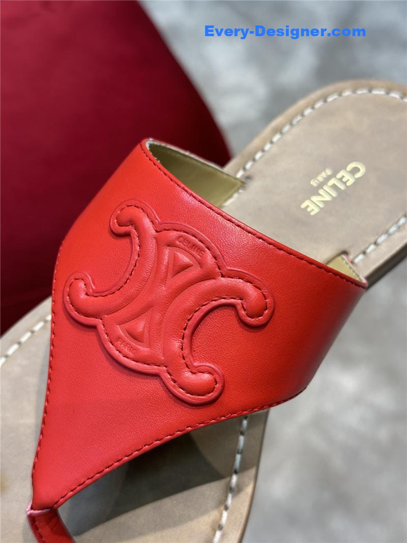 Ce1i*e arc de triomphe flip flops in leather