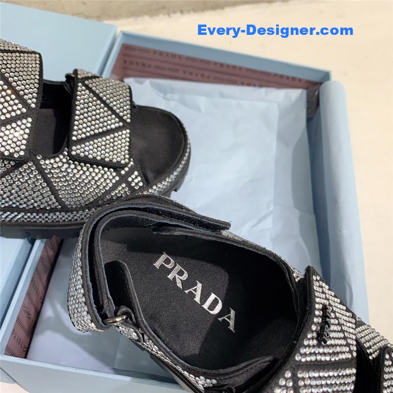 Pra*a rhinestone sandals