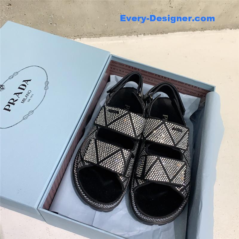 Pra*a rhinestone sandals