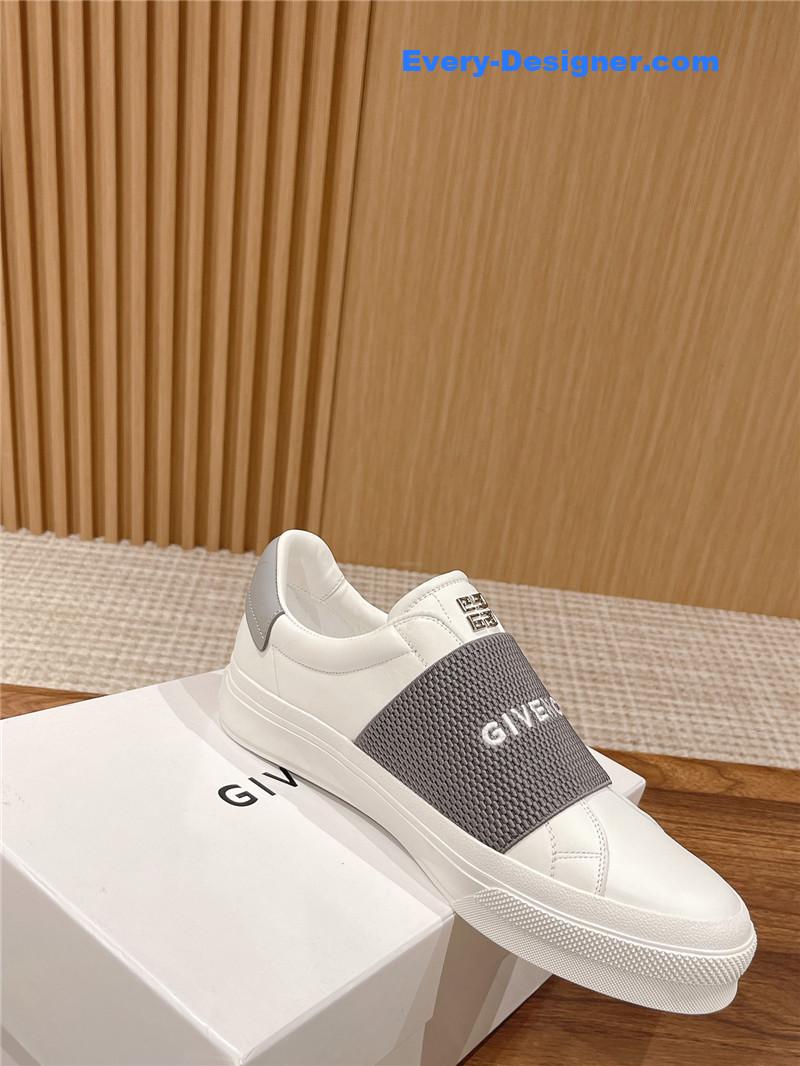 Givenchy Elastic Metal Buckle White Shoes