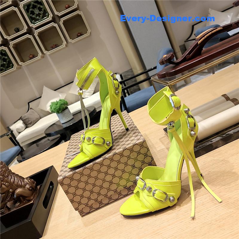 Ba1en*iaga studded fishmouth sandals