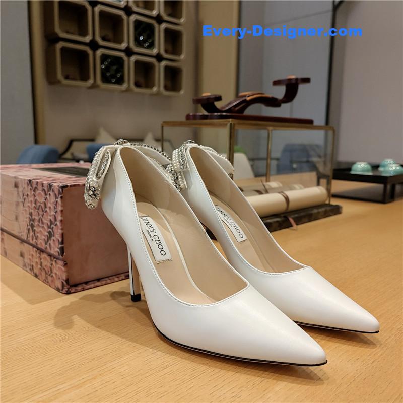 j1m*y ch00 pearl crystal bow D1am0nd shoes