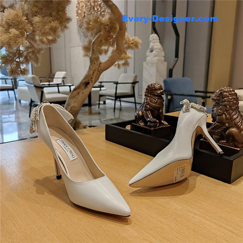 j1m*y ch00 pearl crystal bow D1am0nd shoes