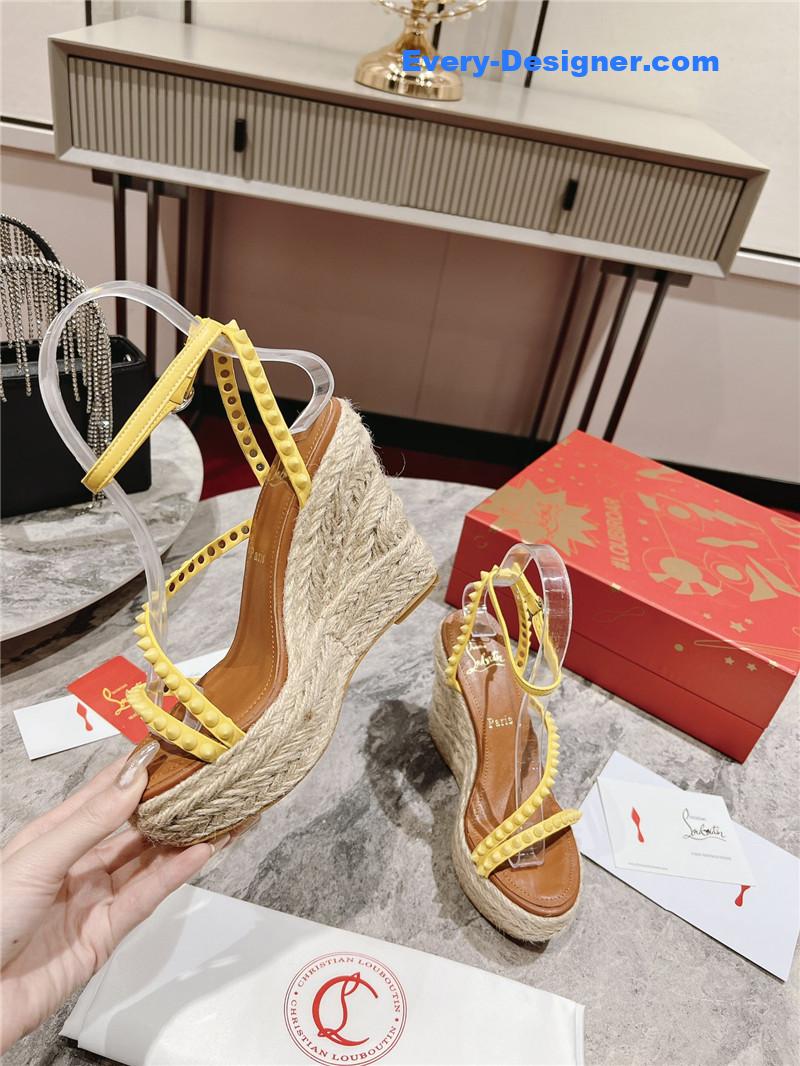 Chr1st1an louboutin mafaldina zeppa wedge sandals