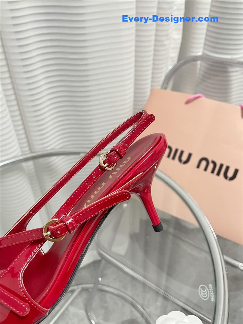 M1um1u spring and summer catwalk style kitten heel sandals