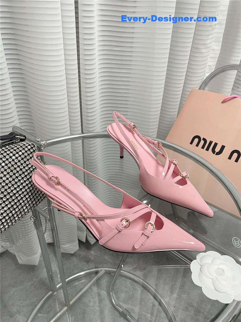 M1um1u spring and summer catwalk style kitten heel sandals
