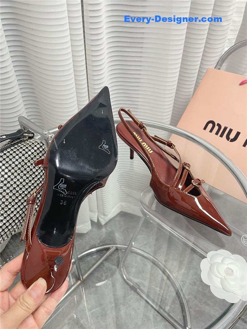 M1um1u spring and summer catwalk style kitten heel sandals