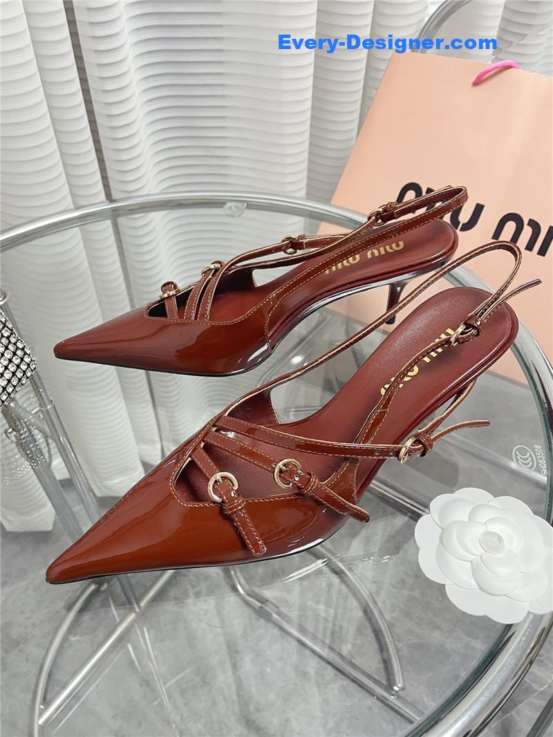 M1um1u spring and summer catwalk style kitten heel sandals