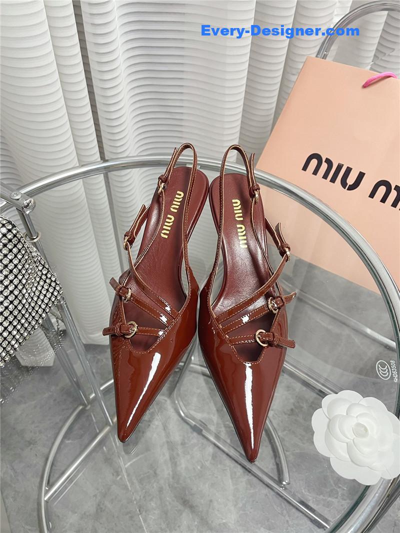 M1um1u spring and summer catwalk style kitten heel sandals