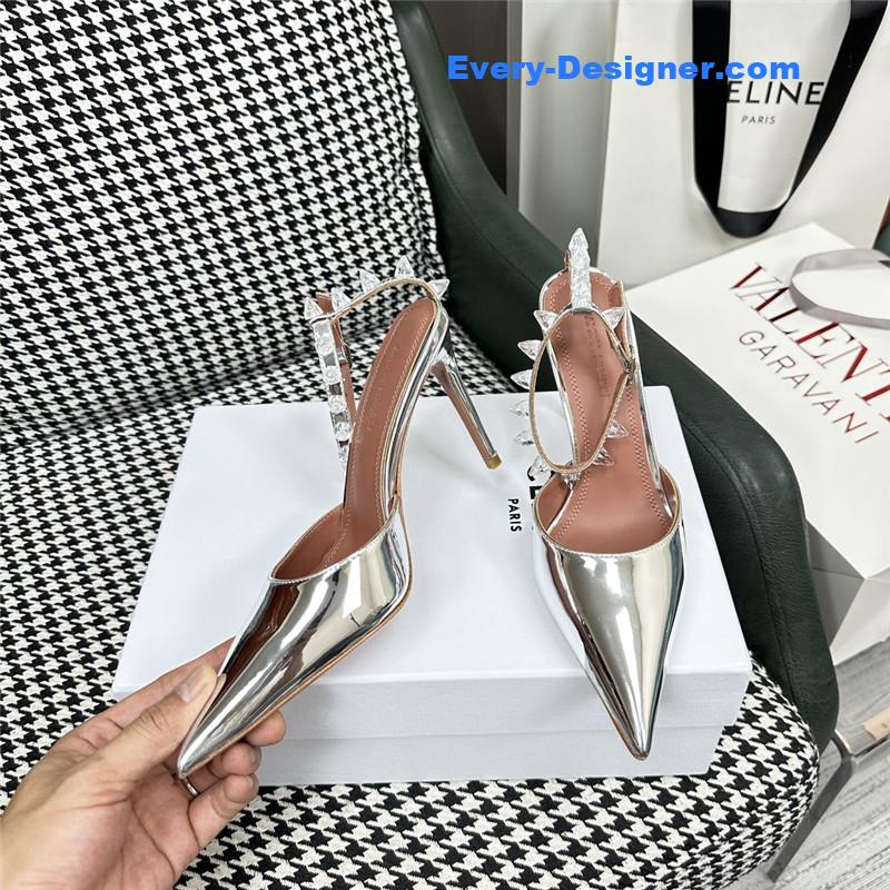 amina muaddi high heel sandals