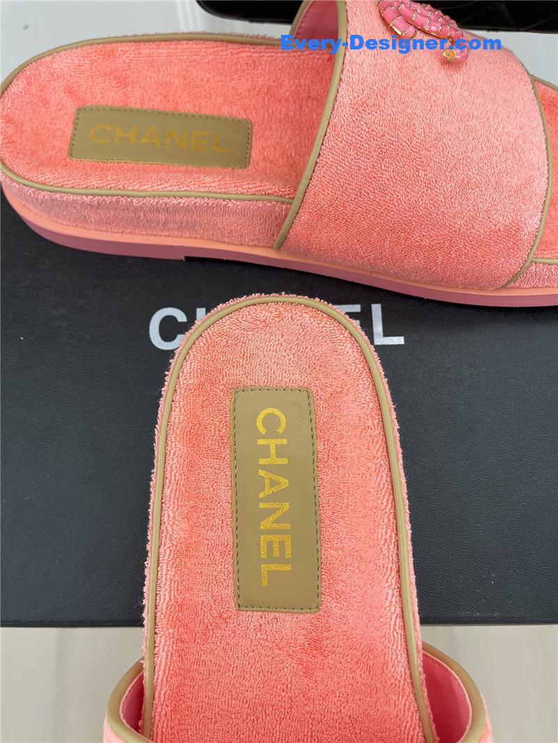 CC rhombus CC logo platform slippers