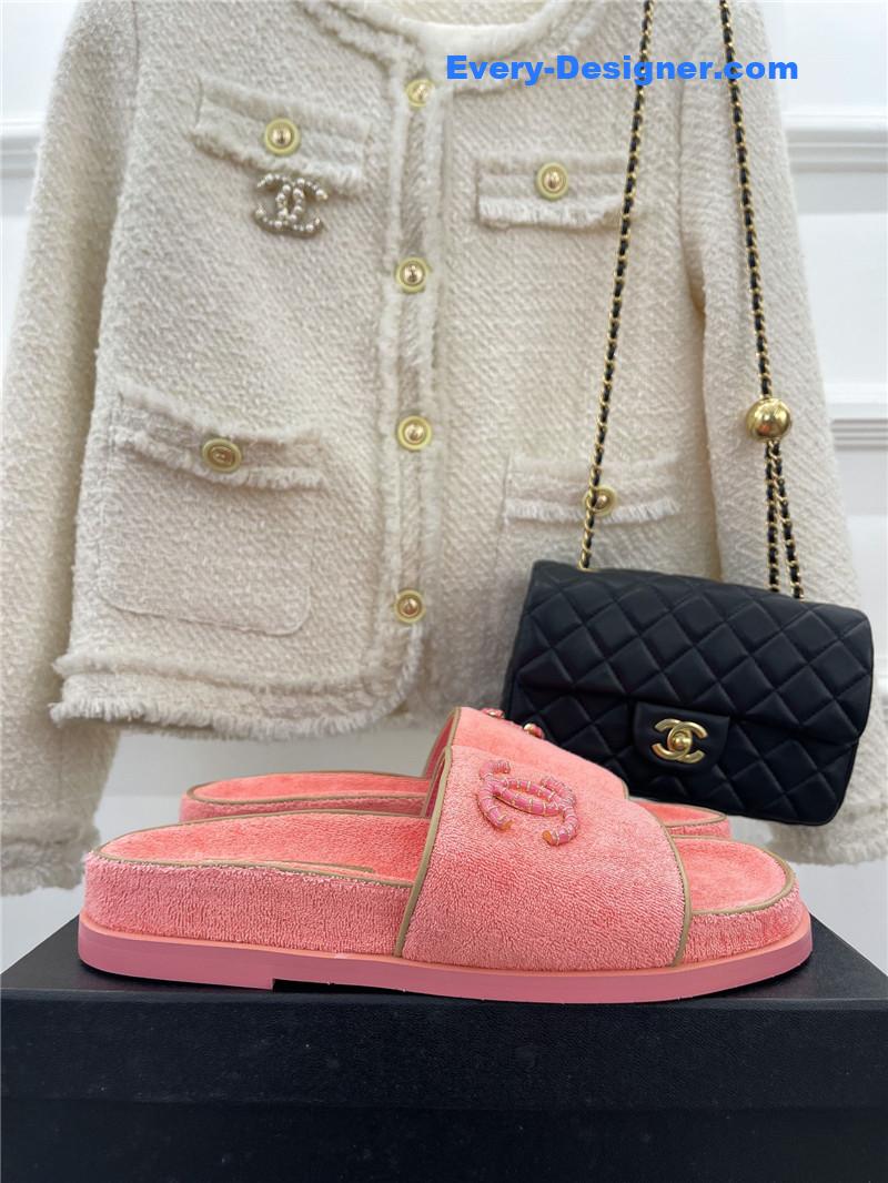CC rhombus CC logo platform slippers