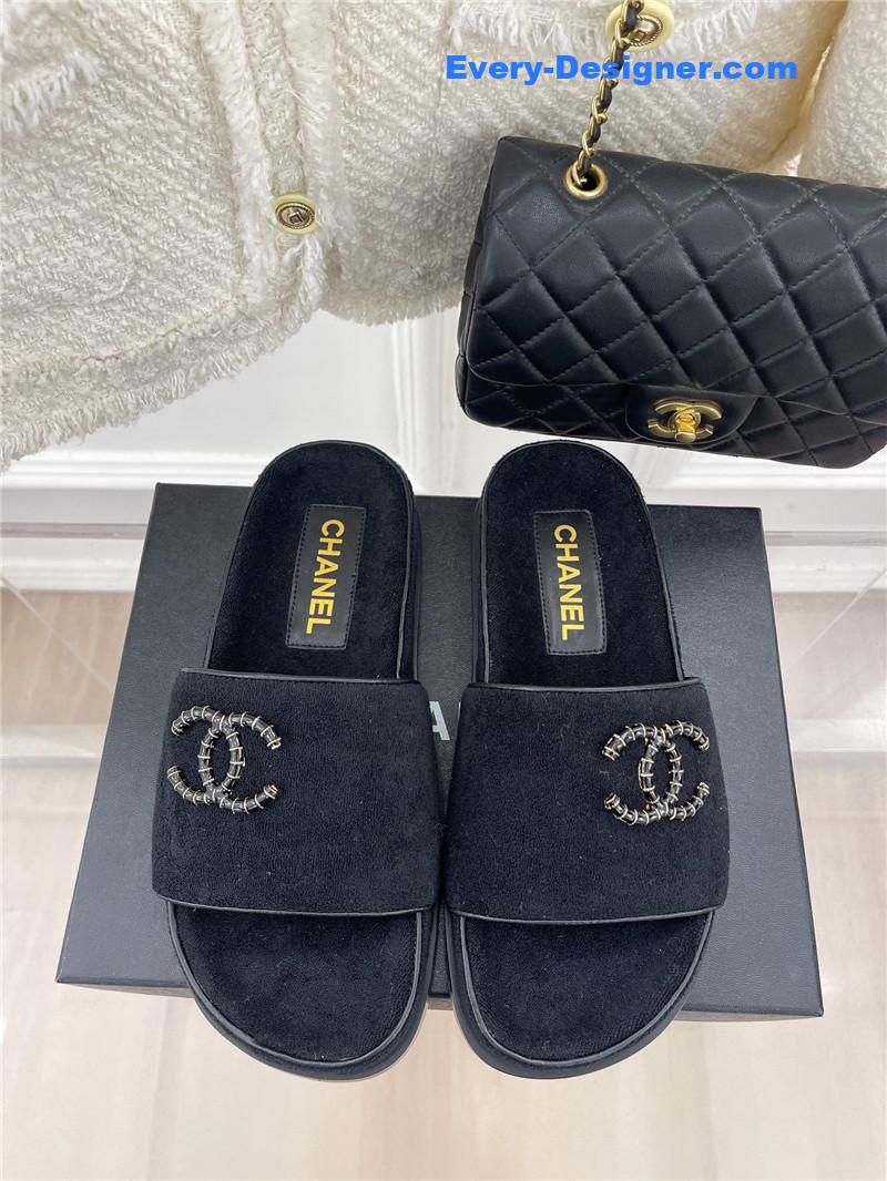 CC rhombus CC logo platform slippers