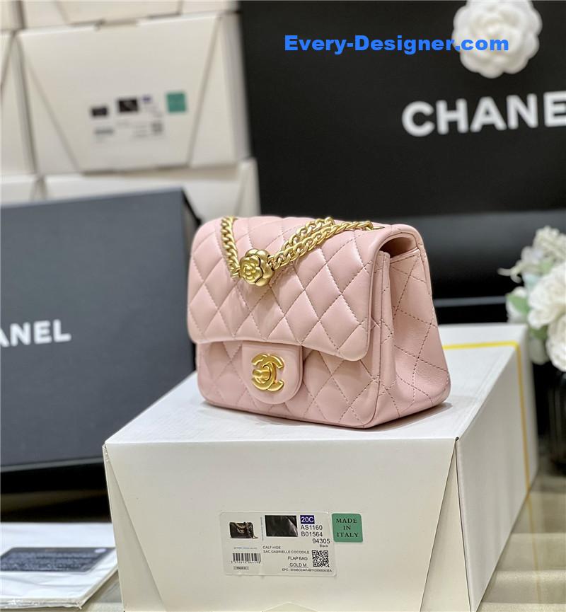 Ch**el cf camellia flap bag small