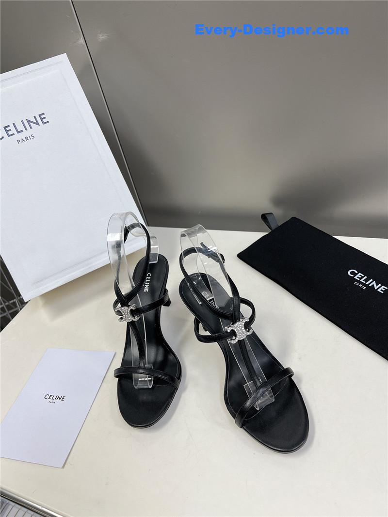 Ce1i*e logo high heel sandals