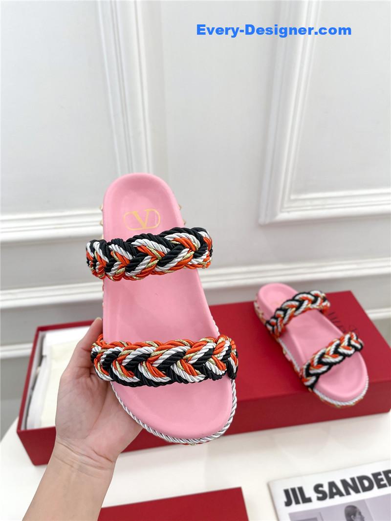 Va1e*ntin0 hand woven slippers